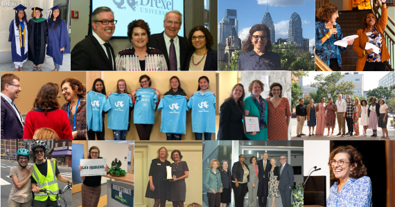collage of highlights from Dean Diez Roux's deanship